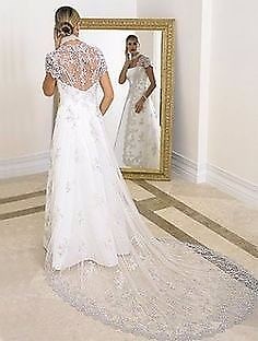 Lace Coat Wedding Dress